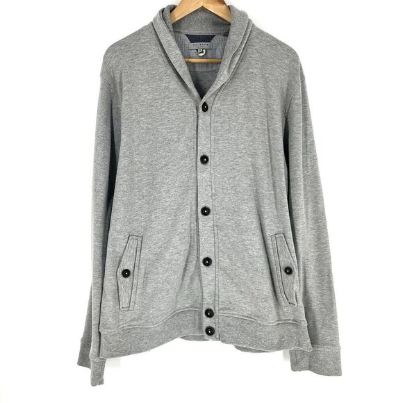 Ted Baker Other - Ted Baker London Sweater Size 6 XXL Mens Berdnor Gray Shawl Collar Cardigan Knit